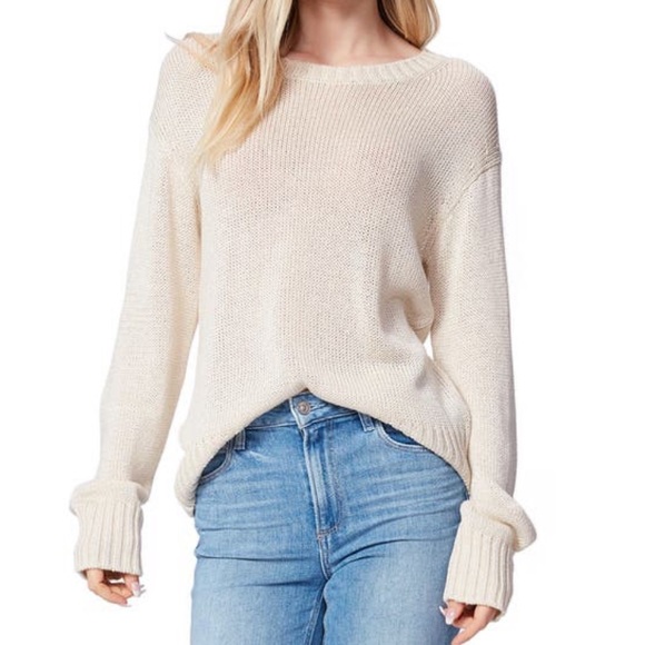 PAIGE Sweaters - Paige Brand - Light Ivory Sparkle Sweater - size Medium